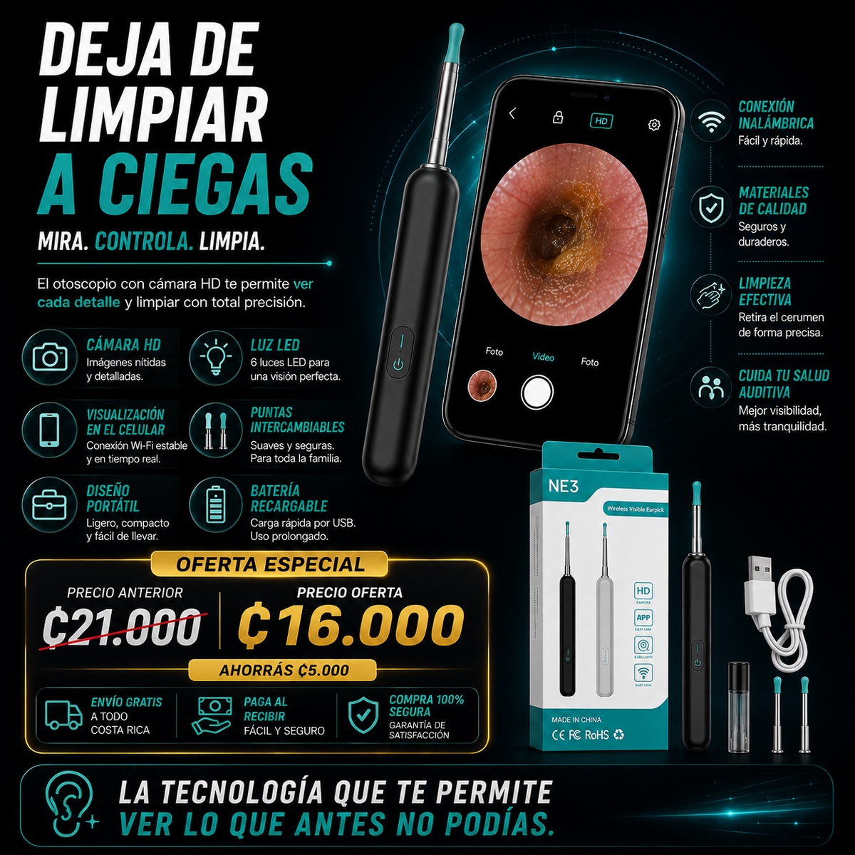 Camara Inspección Auricular