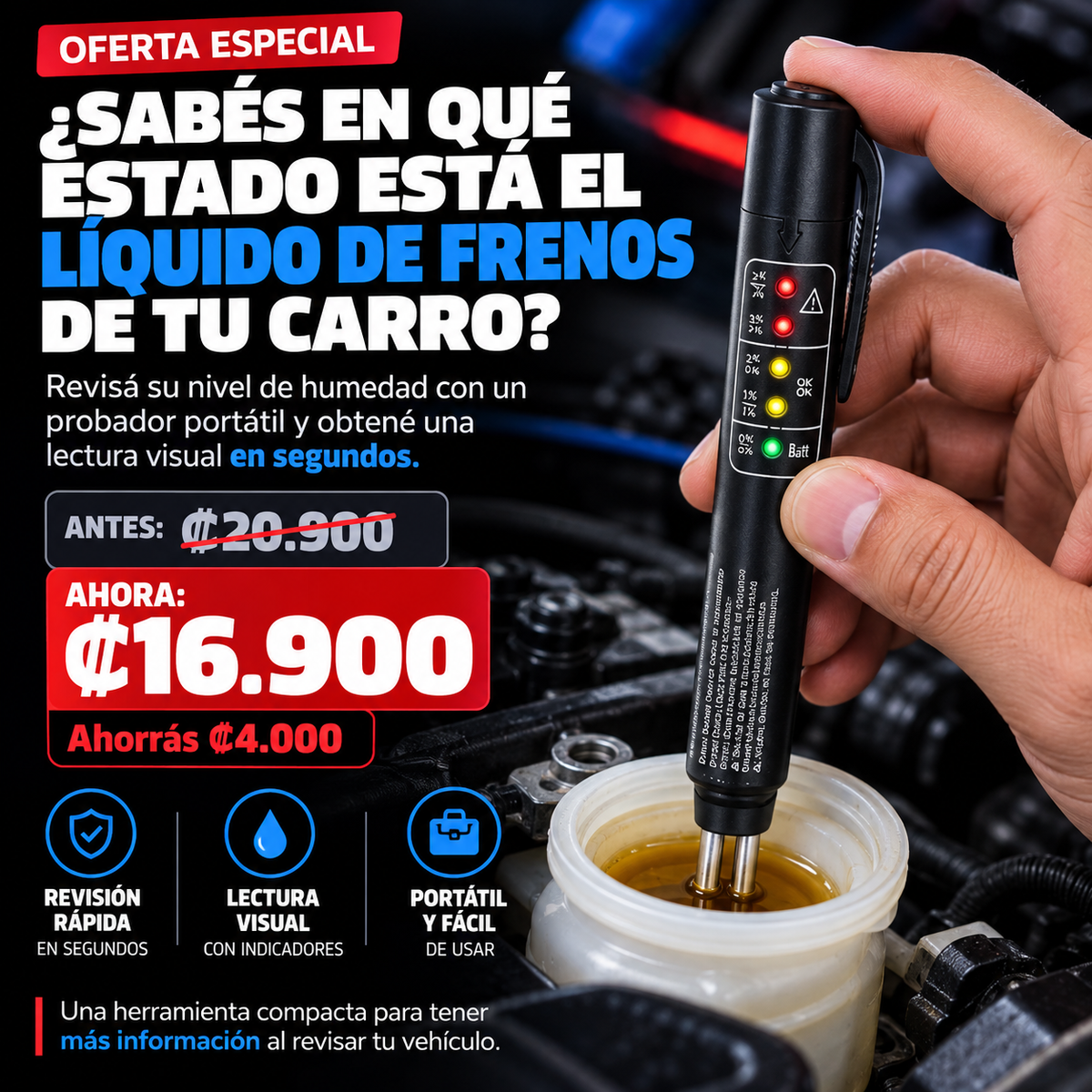 Probador liquido frenos