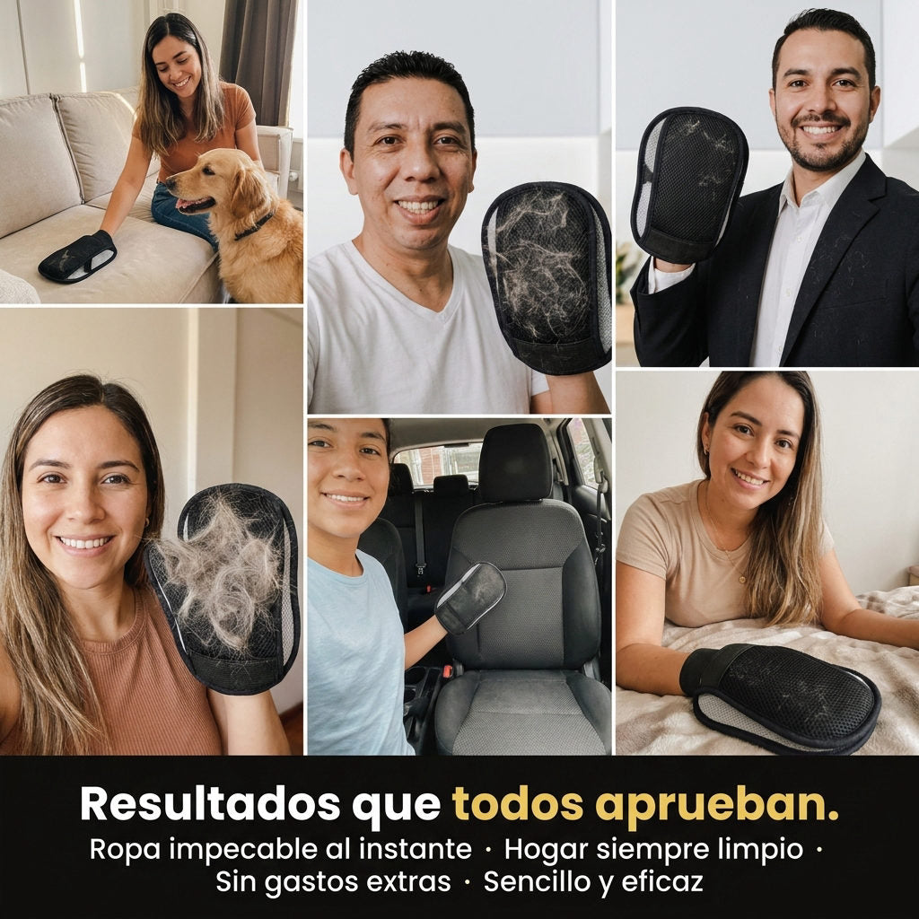 Guante quita pelusas — PRUEBA SOCIAL DE USUARIOS REALES