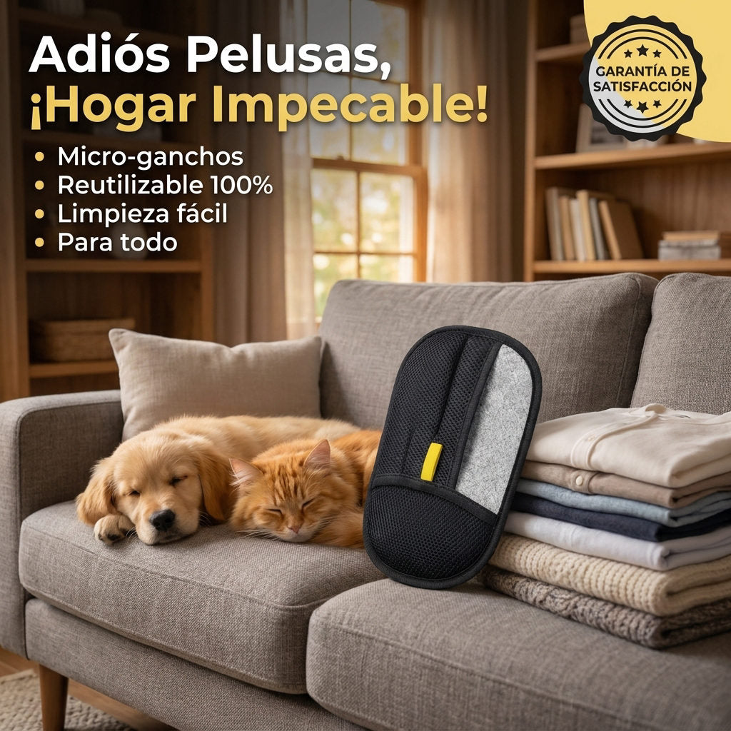 Guante quita pelusas — PRODUCTO EN CONTEXTO REAL