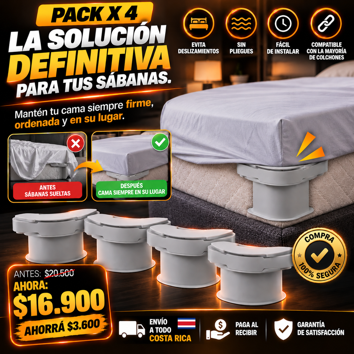 Sujetador de Sabanas