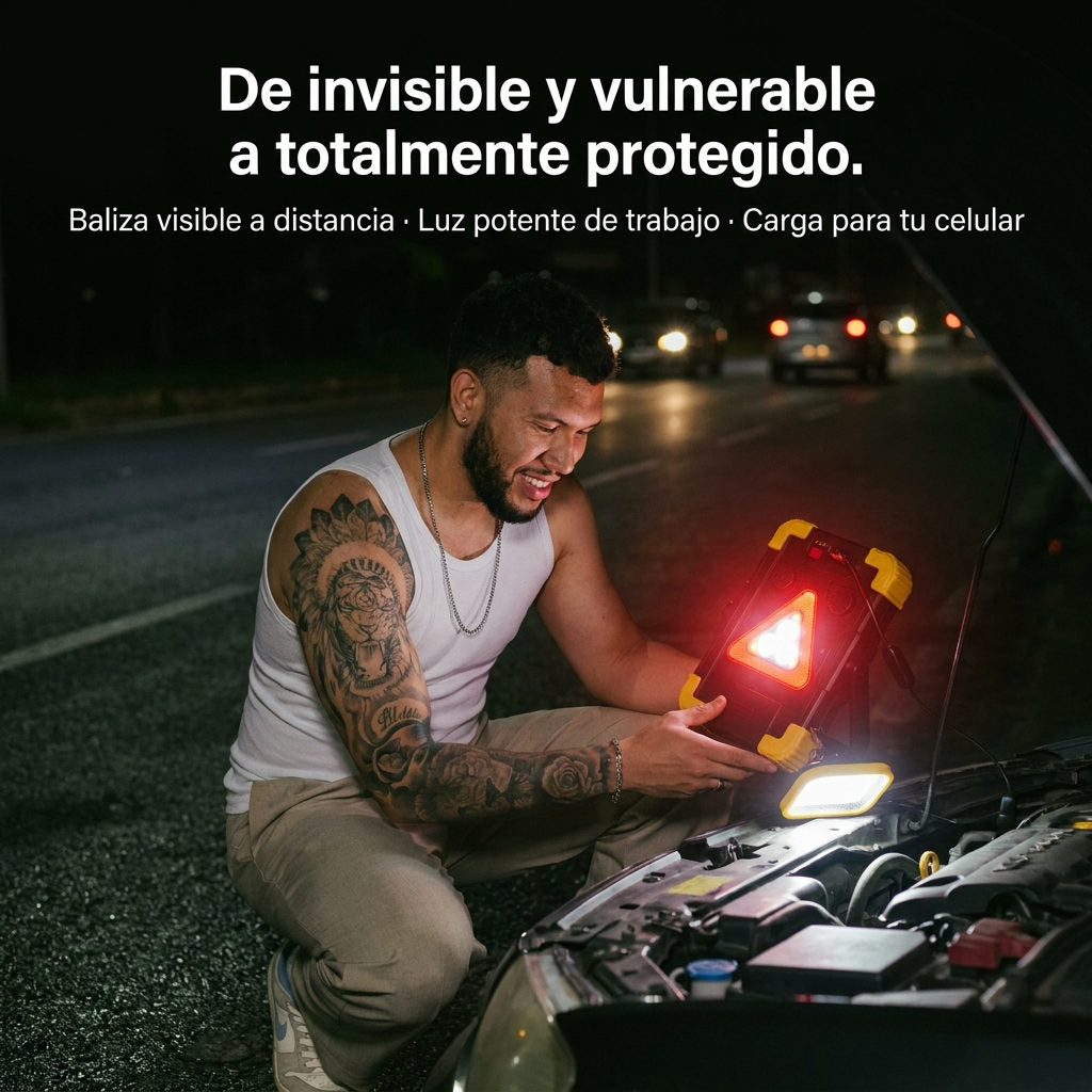 Led triangulo emergencia — DOLOR Y SOLUCION