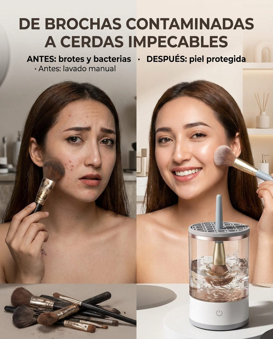 Limpiador de Brochas — ANTES Y DESPUES