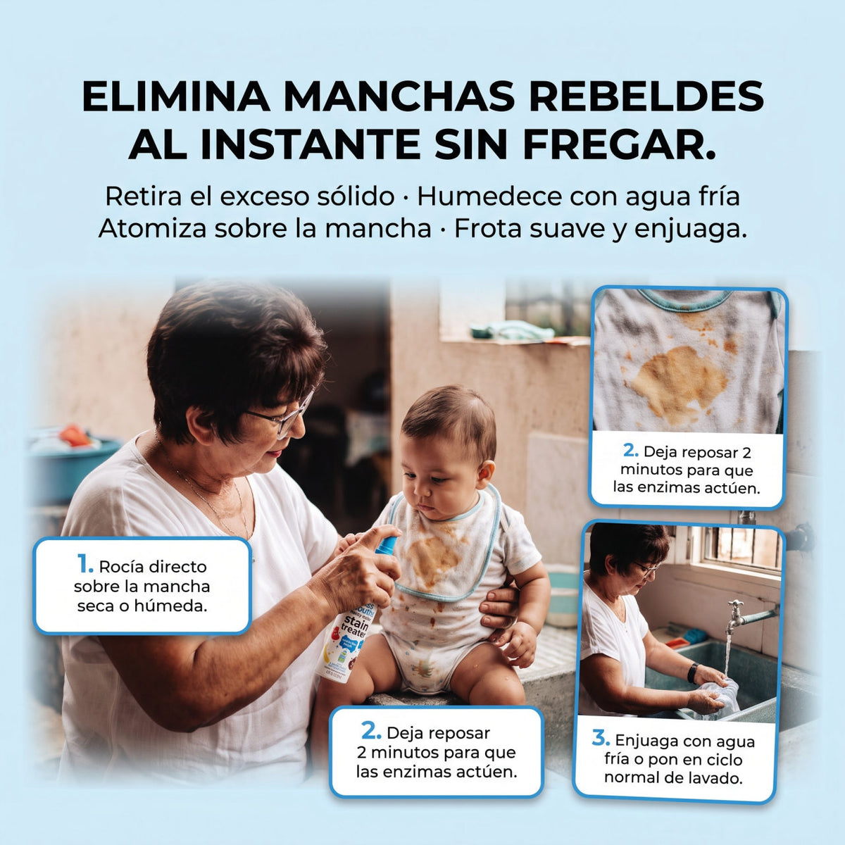 Quitamanchas acción rápida — ASÍ SE USA