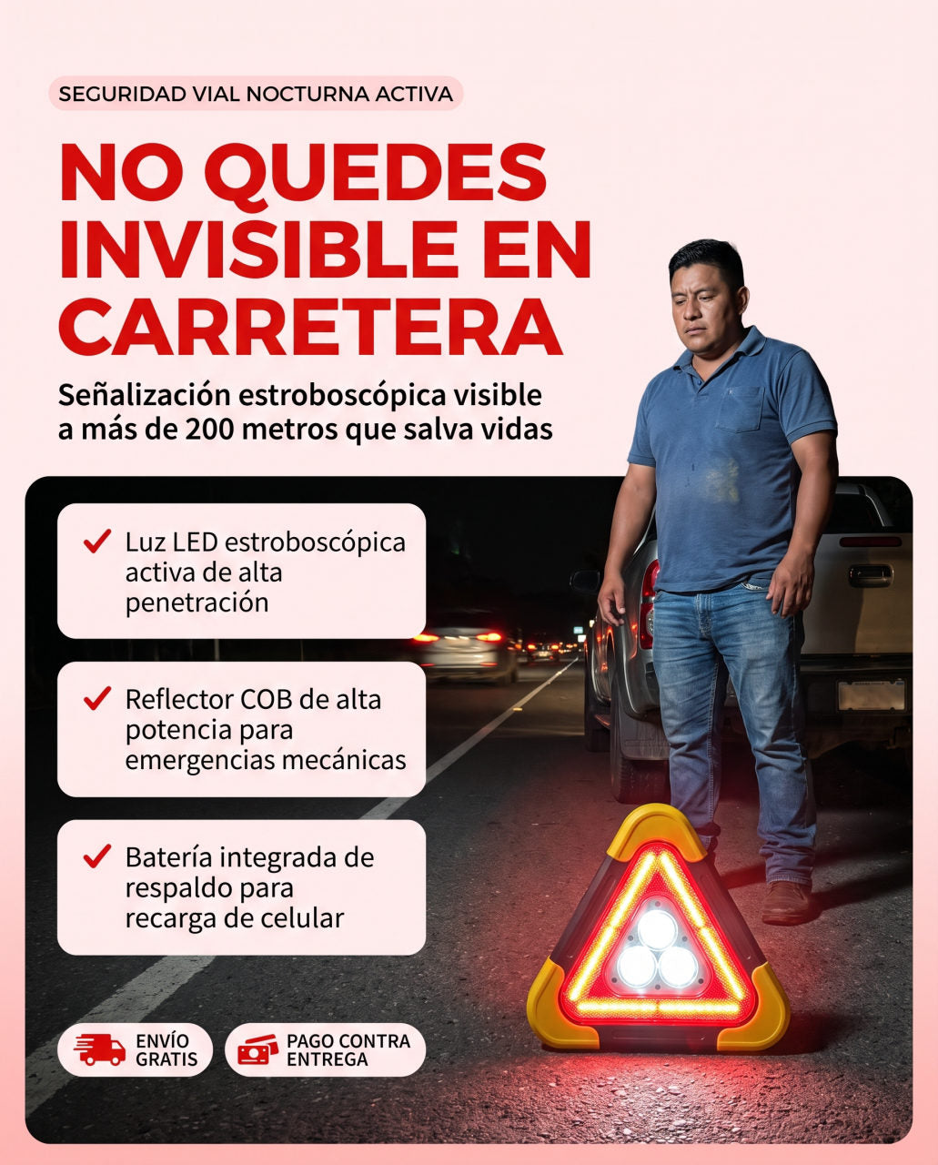 Triangulo LED emergencia — HERO