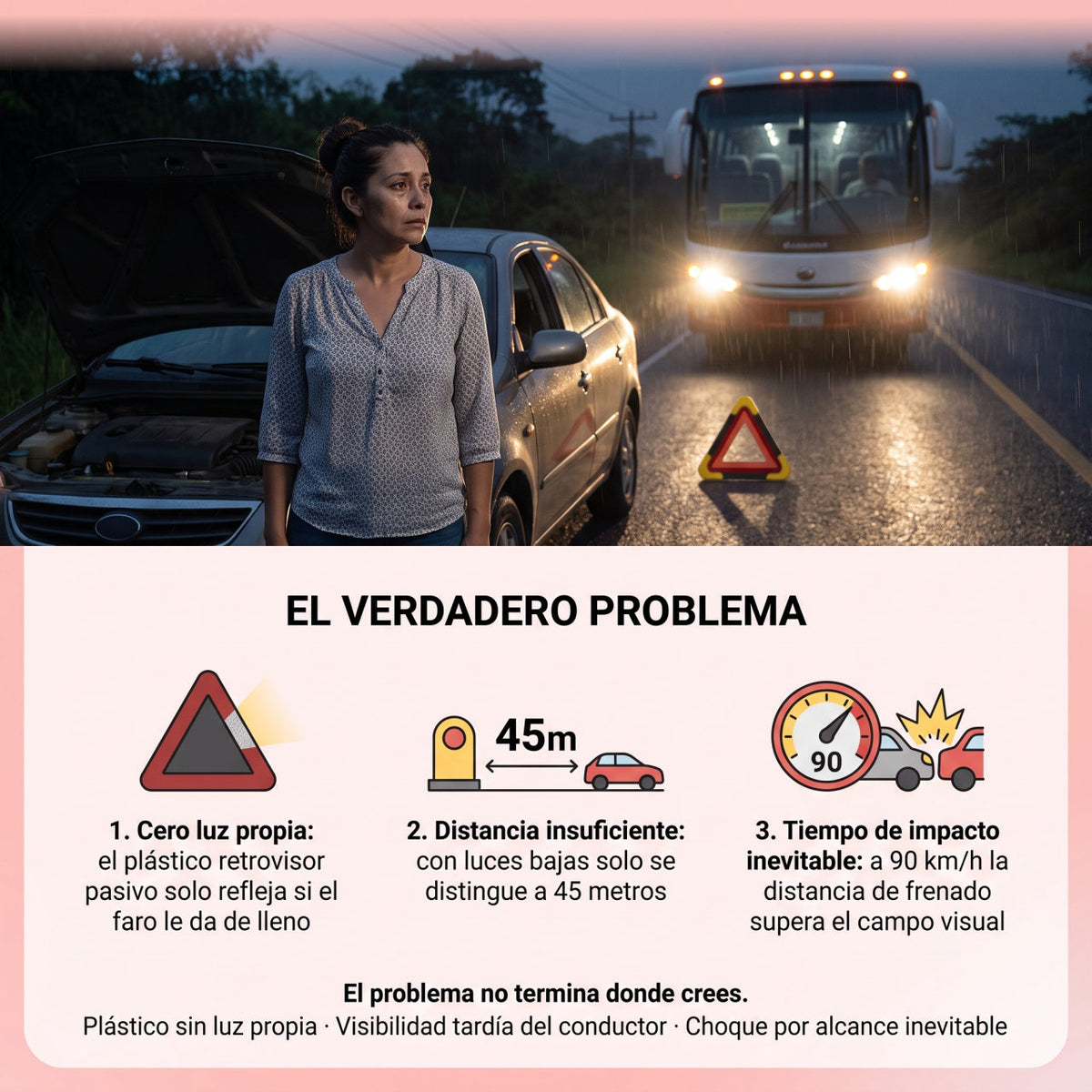 Triangulo LED emergencia — EL VERDADERO PROBLEMA