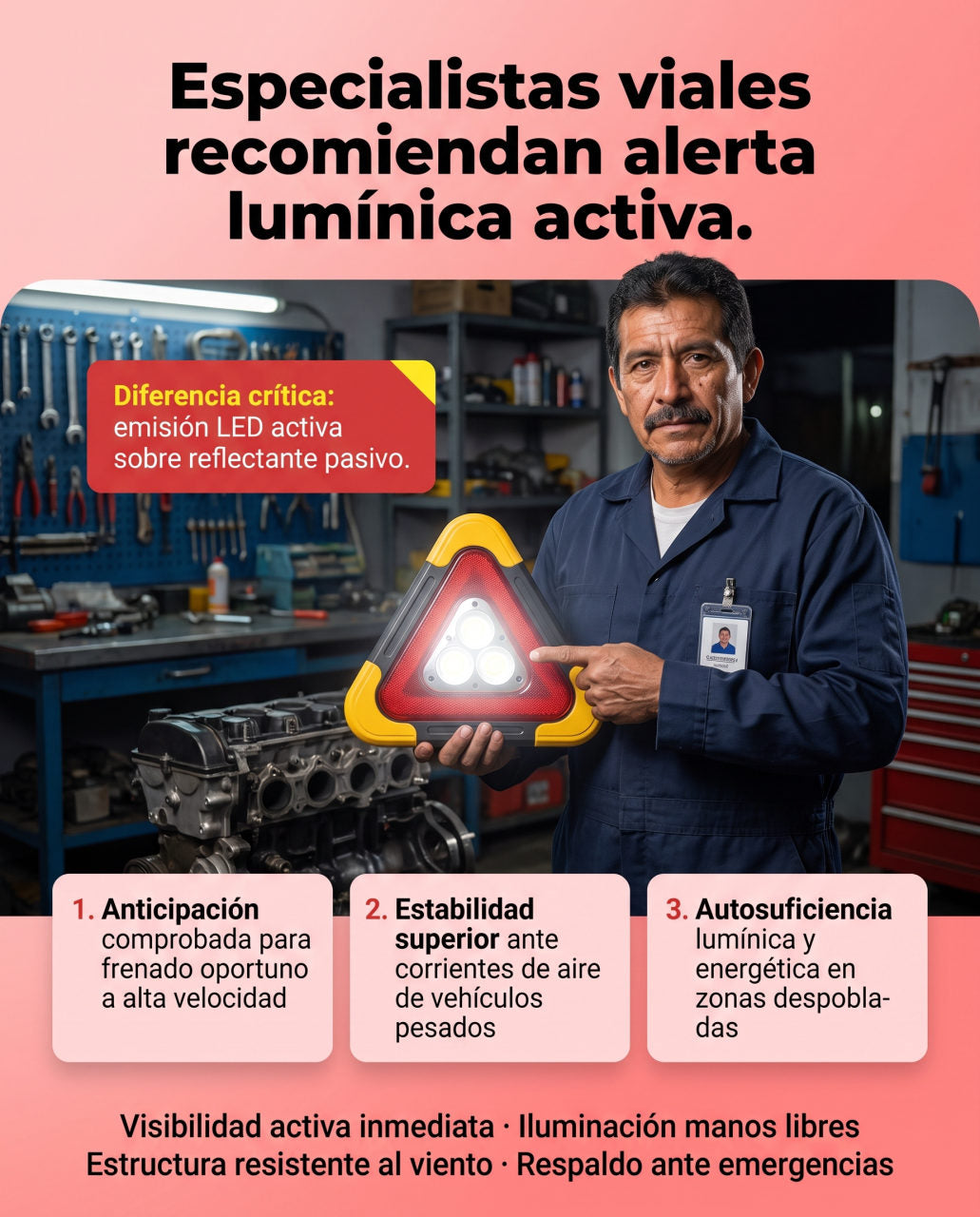Triangulo LED emergencia — RECOMENDACIÓN PROFESIONAL